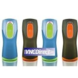 Contigo Kids Mug 4 Pack - Two 9 oz Blue/Green Mugs & Two 9 oz Gray/Orange Mugs