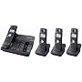 Panasonic KX-TG6074B 5.8 GHz Digital Cordless Answering System with 4 Handsets