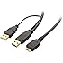 Cable Matters Gold-Plated SuperSpeed USB 3.0 Y-Cable (20 Inches)