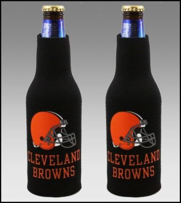 (2) NFL CLEVELAND BROWNS BOTTLE SUIT KOOZIES