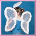 White Marabou Angel Wings & Halo Headband