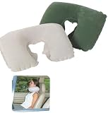 (Comfort Quest) Flocked Travel Pillow (18 x 11) Assorted Colours