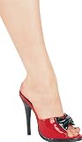 513-Kona Open Toe Mule With Bow On Toe High Heel Shoes