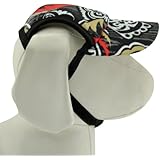 PlayaPup Sun Protective Dog Visors, Tiki Flame, Medium