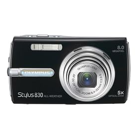 Olympus Stylus 830 8MP Digital Camera with Dual Image Stabilized 5x Optical Zoom (Black)