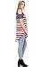 Zoozie LA Women's American Flag Shirt Patriotic Tank Tops Regular And Plus Size, Open Shoulder Navy Star Red Stripes 1, 1X
