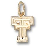 Texas Tech University New Bevel TT 3/8 Pendant (14kt)
