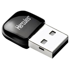 Hercules - HWGUn-54 - Cl� USB Wireless G nano - D�bits jusqu'� 150Mbps - Bouton WPS - Noir