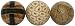 Fiberglass Laminated Banana Chips and Bamboo Decorative Balls 4"D Set of Three