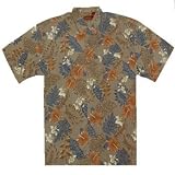 Cotton Works Big & Tall Stone Floral Hawaiian Shirt