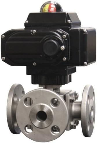 W.E. Anderson® 3-Way Flanged Stainless Steel Ball Valve, WE34-ETD02-T1-A, 1" NEMA 4X, Two-Position