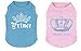 EXPAWLORER Prince Fashion Pet T-Shirt Small Dog Cat Vest Clothes Puppy Costumes for Chihuahua Yorkshire Terrier Blue S