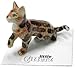 Little Critterz Cat - Marble Bengal Cat Spirit - Home Decor Animal Miniature Porcelain Figurine