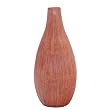 Handcrafted Streaky Salmon Pink Terracotta Flower Vase
