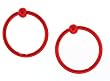 Anodized Red Titanium Captive Rings - 16g - 12mmx4mm Bar (Sold as Pair)