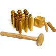 Doming Punches & Dapping Tool Hardwood 16pc