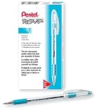 Pentel R.S.V.P. Ballpoint Pen, 0.7mm Fine Tip, Sky Blue Ink, Box of 12 (BK90-S)