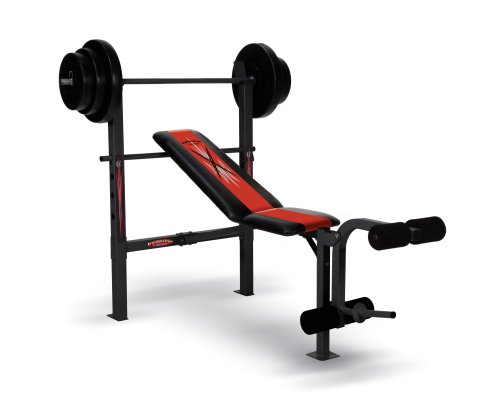 Competitor Weight Bench with 100-Pound Weight Set