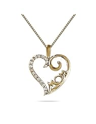Diamond Mom Pendant in 10K Yellow Gold