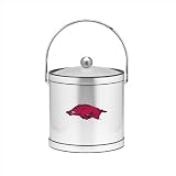 Arkansas 3 Qt. Brushed Chrome Mylar Ice Bucket W/ Acrylic Cover