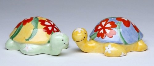 Turtle Salt and Pepper Shaker Set, 1 5/8 inches high, by Appletree Design