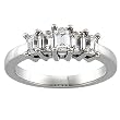 14K White Gold Emerald Cut Diamond Anniversary Band/Ring - 1.25 Ct.