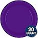 new purple 10 inches plastic plates 20 count