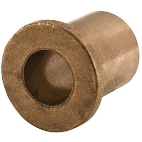 For Shaft dia. 3/8": OD-1/2, lgth.-3/4, Flange: OD-11/16, Thickness-1/16, Bronze Flanged Sleeve Bearings (1 Each)