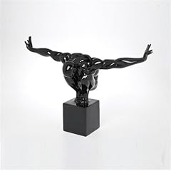 DESIGN SKULPTUR "DER ATHLET" deko fenster figur sport statue schwarz