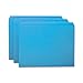 Smead File Folder, Reinforced Straight-Cut Tab, Letter Size, Blue, 100 per Box (12010)