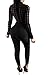 Wuxh Women's Sexy One Piece See Through Bodycon Clubwear Party Romper Jumpsuit (Small, Black2)