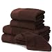 Egyptian Cotton Hotel Towel Set (6pc) 650gsm Chocolate