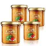Carli Pesto Rosso. Four 130 Gram (4.6 oz.) jars.