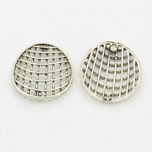 Pandahall 50 Pcs Tibetan Style Alloy Pendants, Mixed Shapes, Antique Silver, 16~30x16~30x3~4mm, Hole: 1~2mm