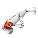Arbogast Jointed Jitterbug Topwater Bass Fishing Lure, Excellent for Night Fishing, White/Red Head, 2 1/2