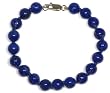 14k Yellow Gold 8mm Lapis Lazuli Beaded Bracelet, 7.25"