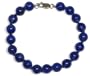 14k Yellow Gold 8mm Lapis Lazuli Beaded Bracelet, 7.25"