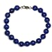 14k Yellow Gold 8mm Lapis Lazuli Beaded Bracelet, 7.25"