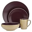 Paradiso 16-pc. Dinnerware Set - Burgundy/ Cream