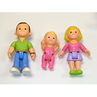 Fisher Price My First Dollhouse Figures, Mom, Dad, Baby