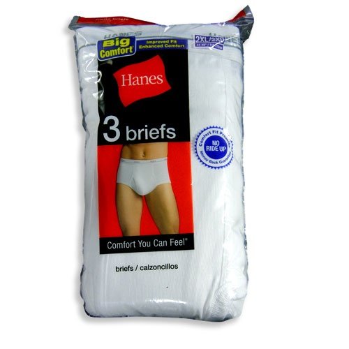 Hanes Men's White Briefs 2 Pack # 2252X2