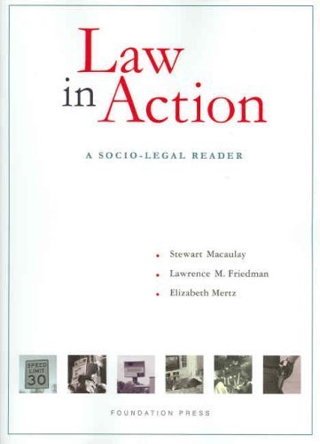Law in Action: A Socio-Legal Reader (Coursebook) by Stewart Macaulay (2007-07-16)
