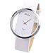 Dalas White Leather Transparent Dial Fashion Lady Girl Wrist Quartz Watch Gift WAA025