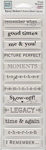 Memoir Words Epoxy Scrapbook Stickers (01-004945)
