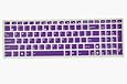 Ultra Thin Silicone Laptop Keyboard Skin Cover Protector for ASUS N50 N51 N53J K50 K51 F50 X5X X5DC X5D A52N61VG M60 F61 X61 X66 F70 K70 N70 N73 A72 A53 K53 A52J N53S X53 A52J N73J N61J K52J US Layout (Purple Semitransparent)