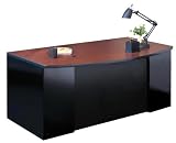 60'W x 39'D Double Pedestal Bow Front Steel Desk