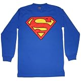 SUPERMAN CLASSIC SHIELD Long Sleeves Royal Blue Licensed Tee