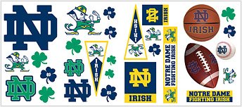 Magnificent Peel & Stick By RoomMates University of Notre Dame Wall Decals
