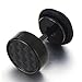 Mens Stud Earrings Stainless Steel Illusion Tunnel Plug Screw Back with Carbon Fiber, 2pcs