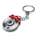 Porsche Red Racing Brake Disc Key Chain